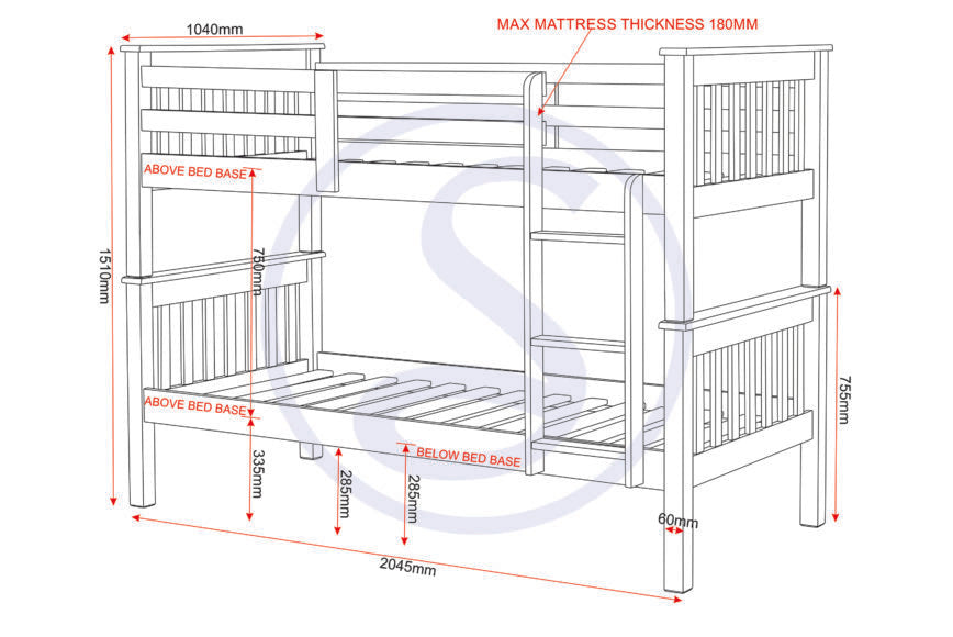 Neptune 3FT Bunk Bed - furnishopuk
