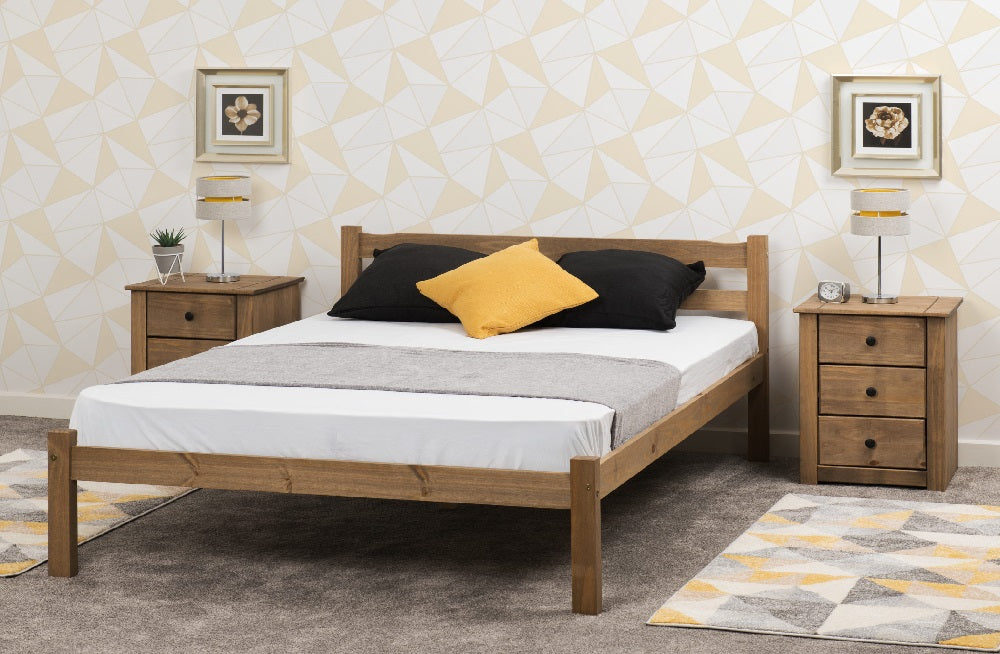 Panama 4FT 6" Bed Natural Wax