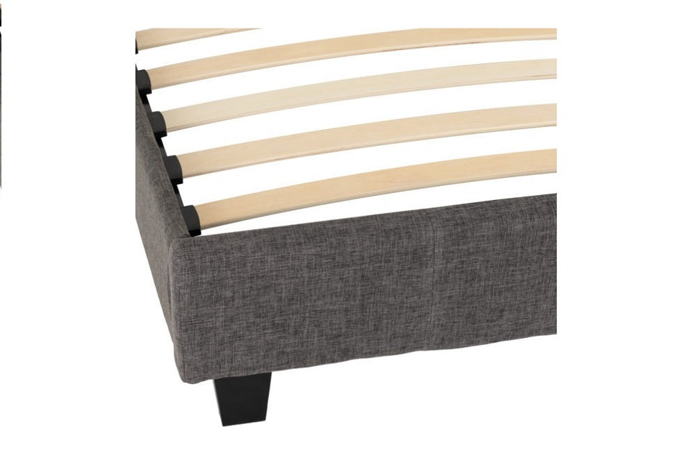 Prado 3FT Bed Grey Faux Leather - furnishopuk