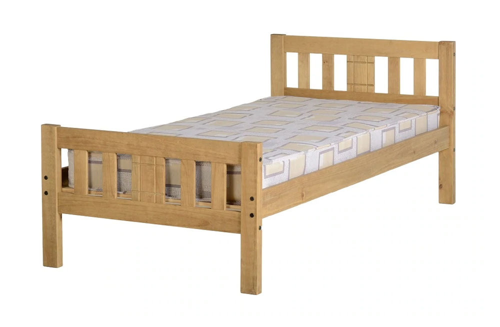 Rio 3FT Bed Distressed Waxed Pine