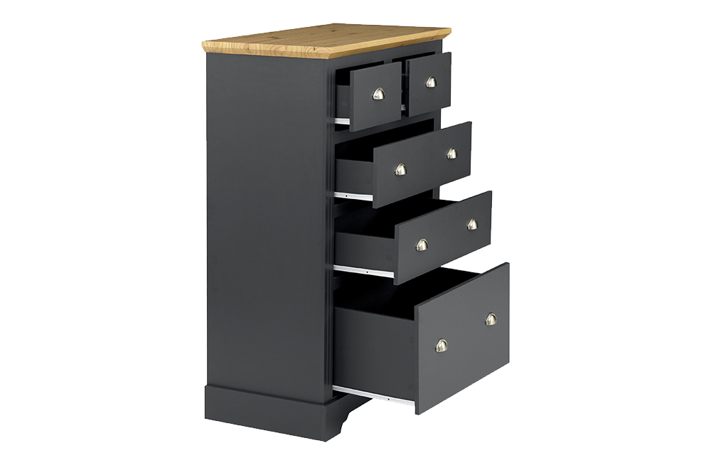Toledo 3+2 Drawer Chest Grey/Oak Effect