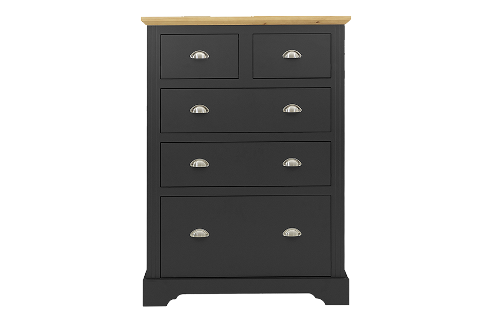 Toledo 3+2 Drawer Chest Grey/Oak Effect