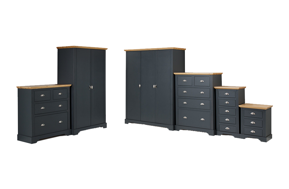 Toledo 3+2 Drawer Chest Grey/Oak Effect