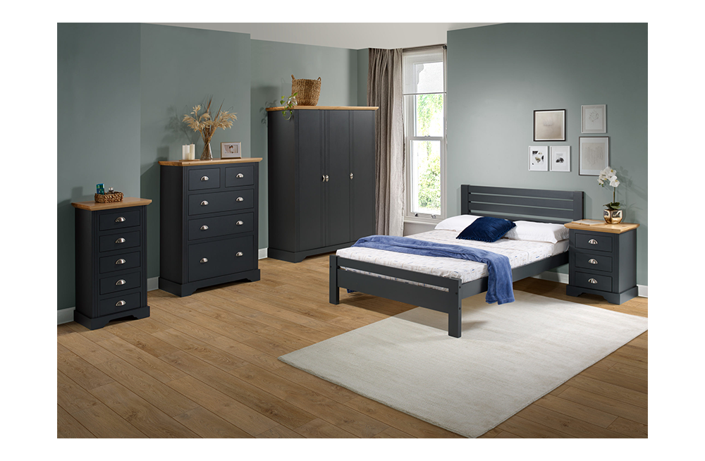 Toledo 3+2 Drawer Chest Grey/Oak Effect