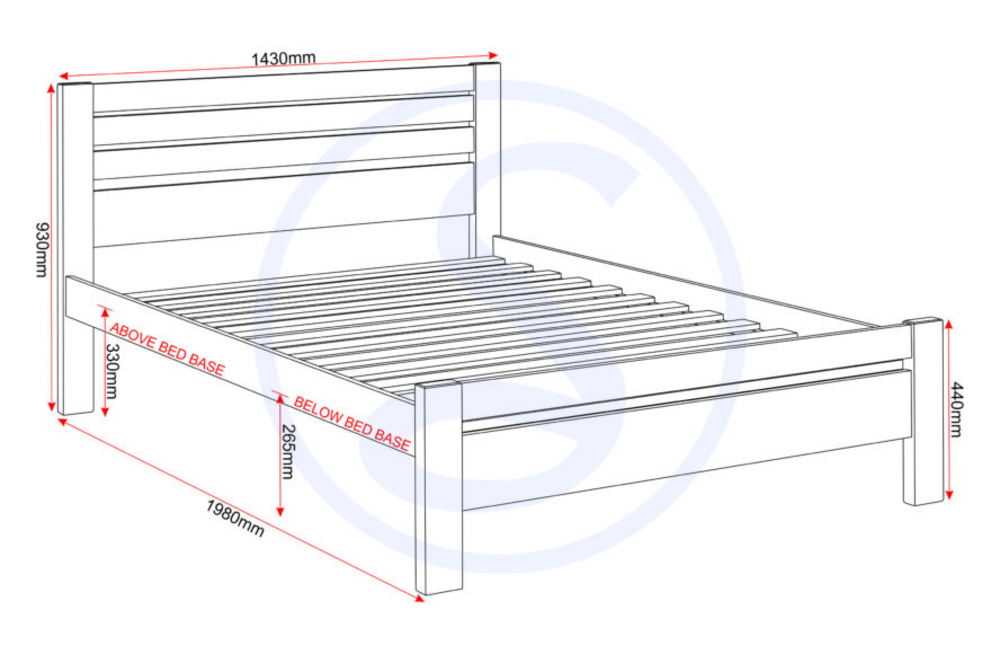Toledo 5' Bed White