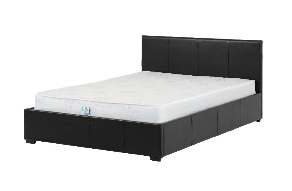 Waverley 5FT Storage Bed Black Faux Leather