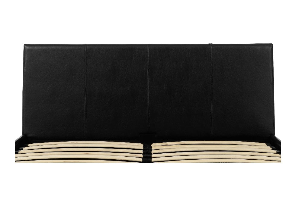 Waverley 5FT Storage Bed Black Faux Leather