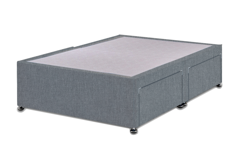 Furnishop Premium Grey Plush divan bed base