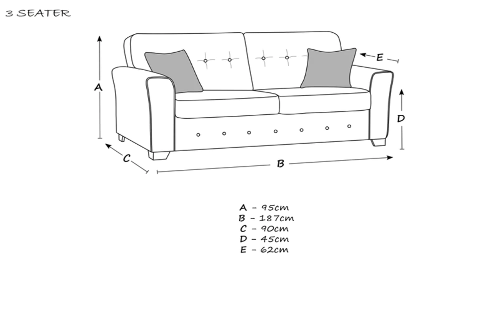 Fabric 2 Seater sofa | CLX Hartley | Homeflair