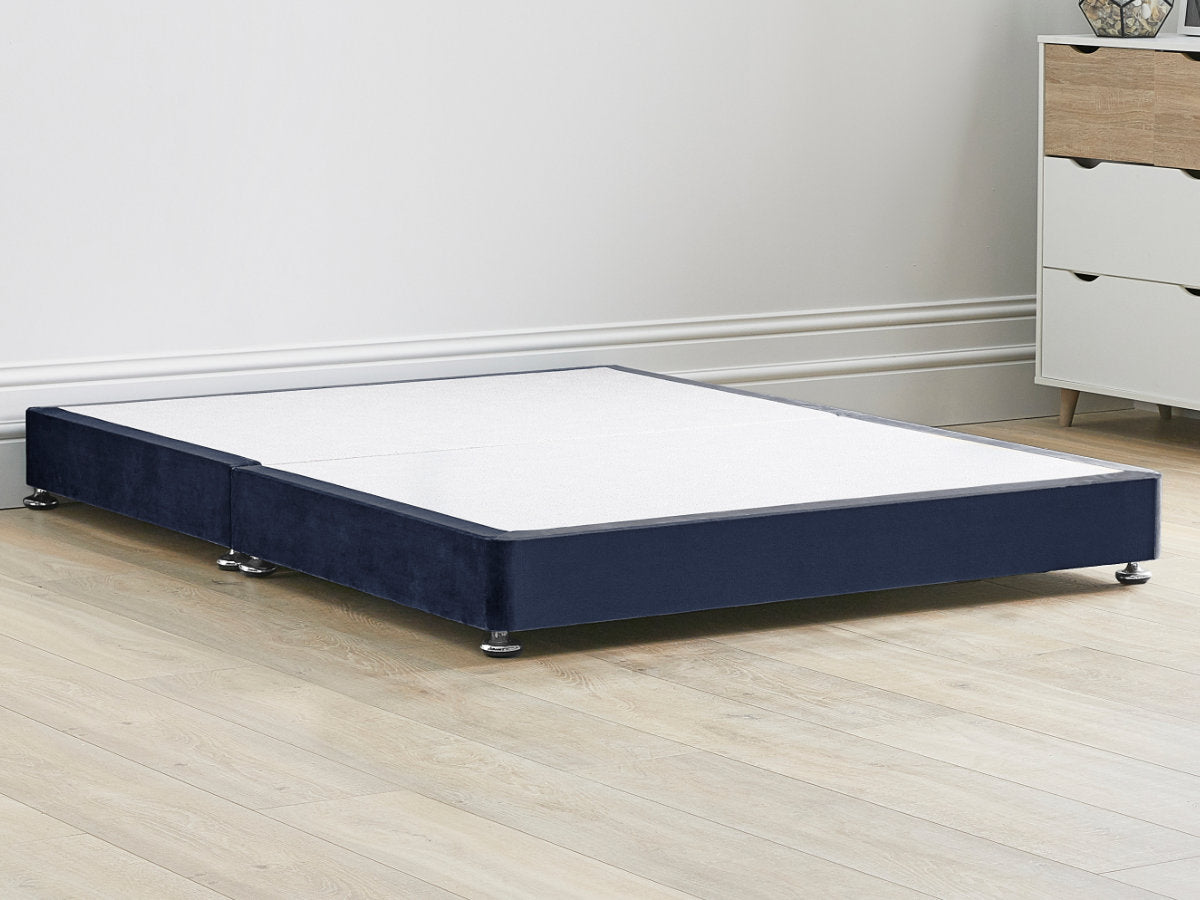 Low Divan Blue Contract Bed Base With Furnishop