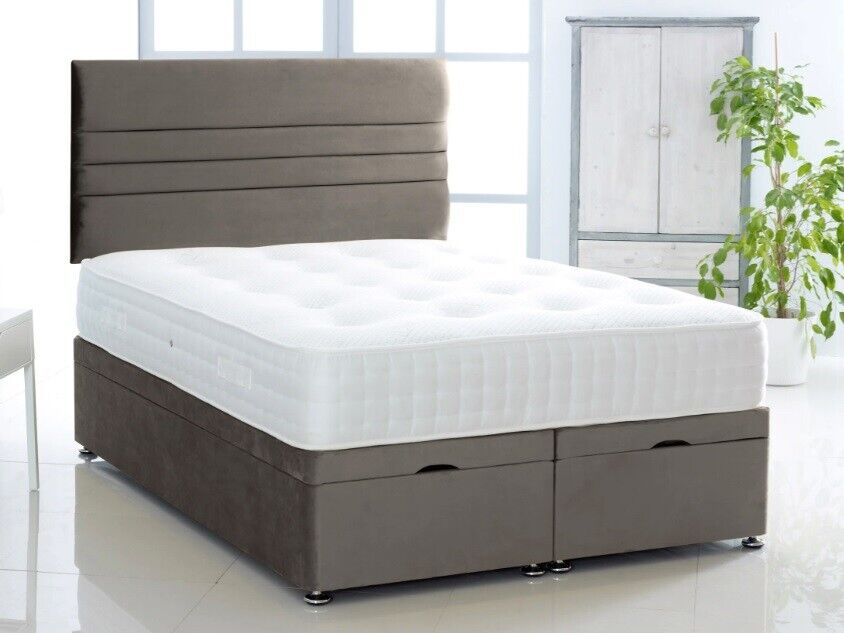 Divan Ottoman Bed Frame With Headboard Options And Mattress End Lift
