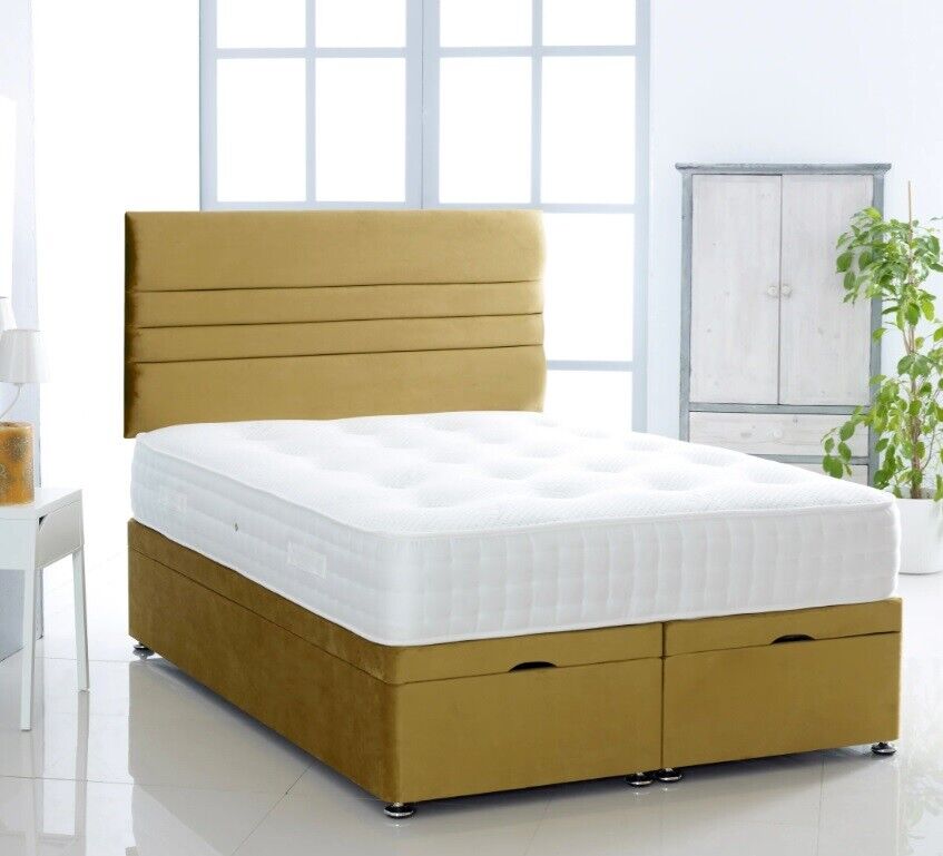 Divan Ottoman Bed Frame With Headboard Options And Mattress End Lift