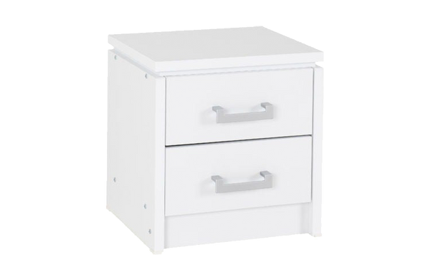 Affordable Charles 2 Drawer Bedside Chest - White Online | Furnishop