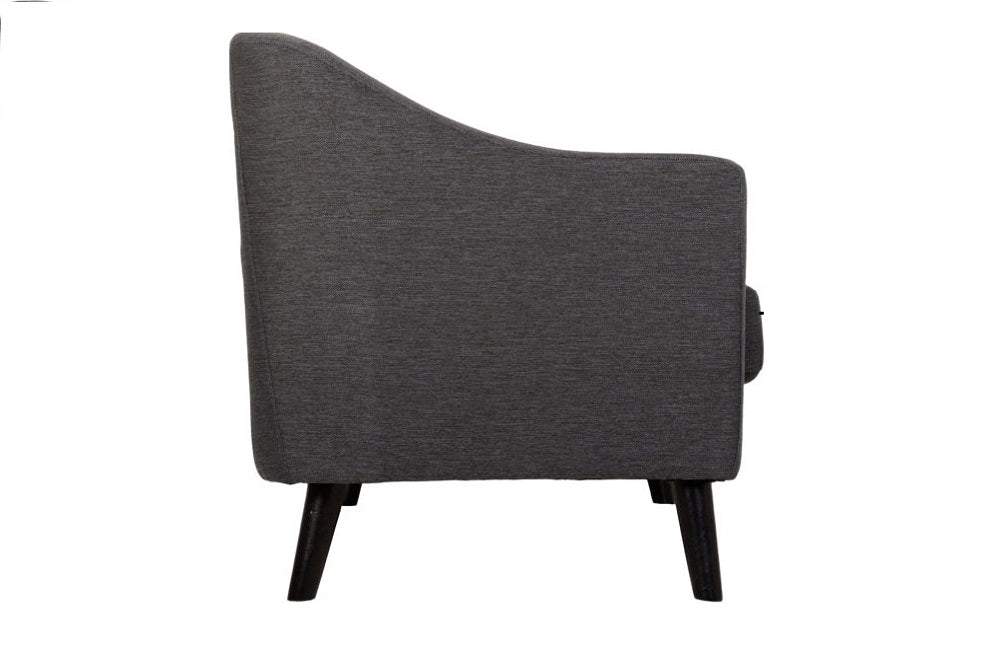Dark Grey Fabric 3 Seater Sofa - furnishopuk