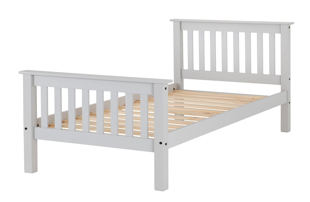 Monaco 3FT Bed High Foot End Grey