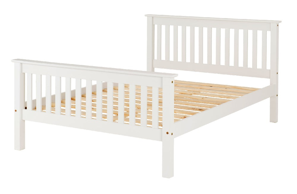 Monaco 4FT Bed High Foot End White