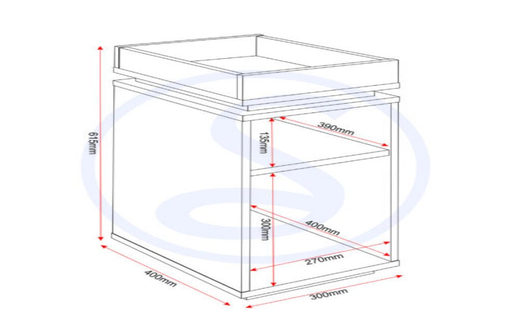 Naples Storage Side Table Oak Effect