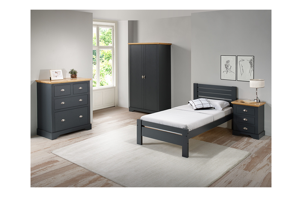 Toledo 2 Door Wardrobe Grey Oak Effect