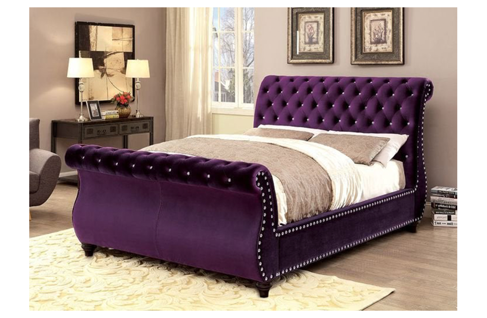 Modern Swan Chesterfield Bed button side panel  Available In All Colours Sizes Vary From Double King Or Super King FREE UK DELIVERY